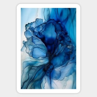 Blueberry Flame - Abstract Alcohol Ink Art Sticker